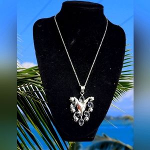 925 Sterling Silver Plated Samoan Shark Tooth Pendant